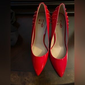 Spiked Red Pumps
